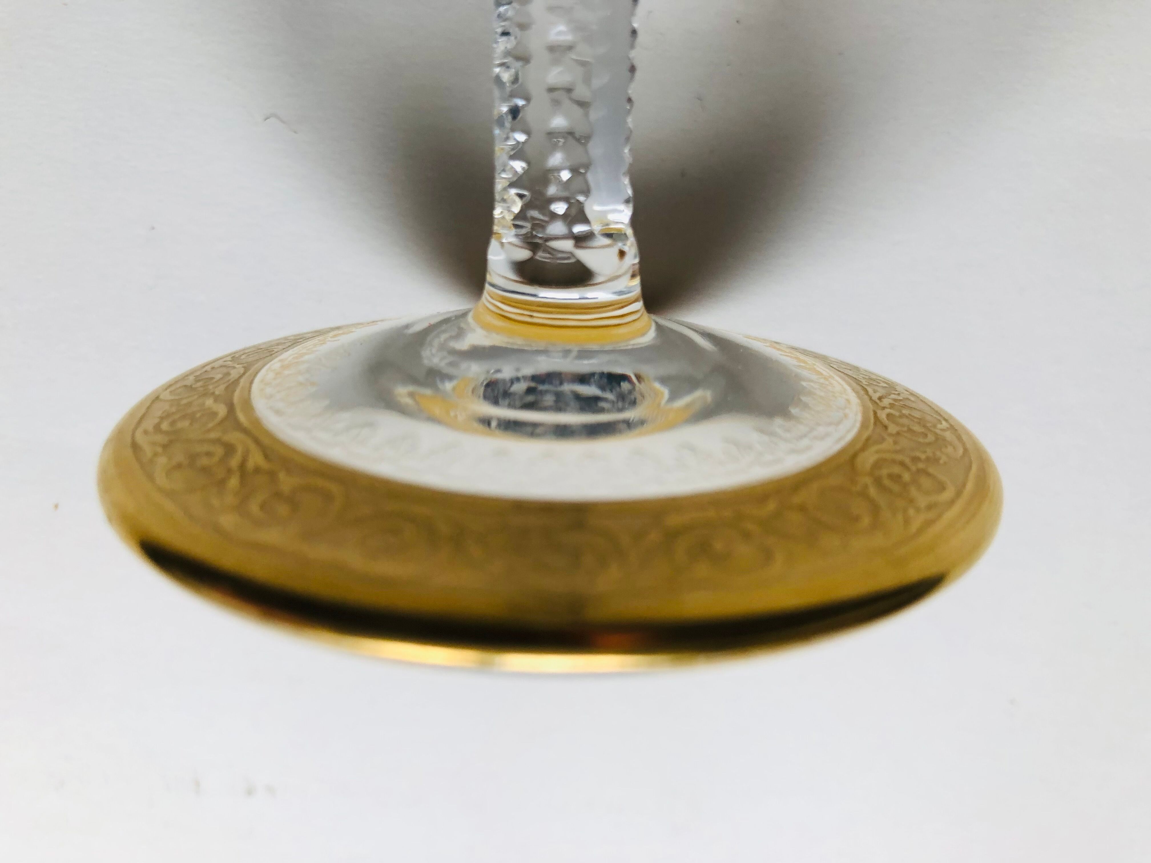 6 crystal wine glasses from Saint Louis thistle model