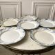 set of dessert plates in K&G Lunéville Iron Earth model "Angèle" late 19th century