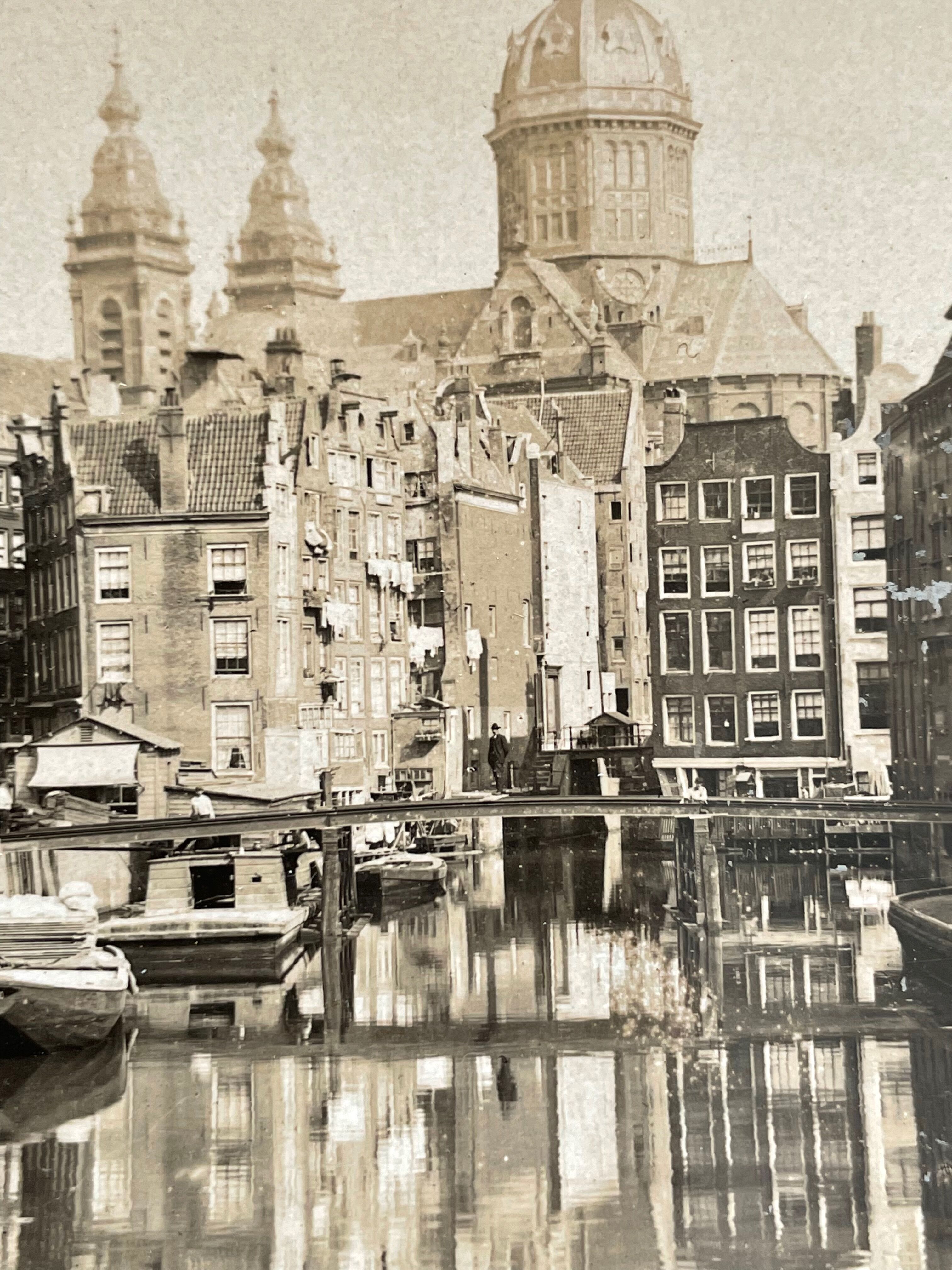 Old photography stereo, stereograph, luxury albumine 1903 Amsterdam