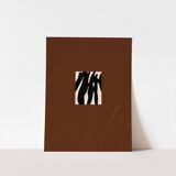 Abstract modern brown giclee print, 50x70cm