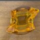 Antique Vintage Orange Yellow Molded Crystal Pocket Ashtray #C268