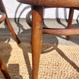 4 curved wooden bistro chairs