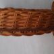 Wicker and wood tray
