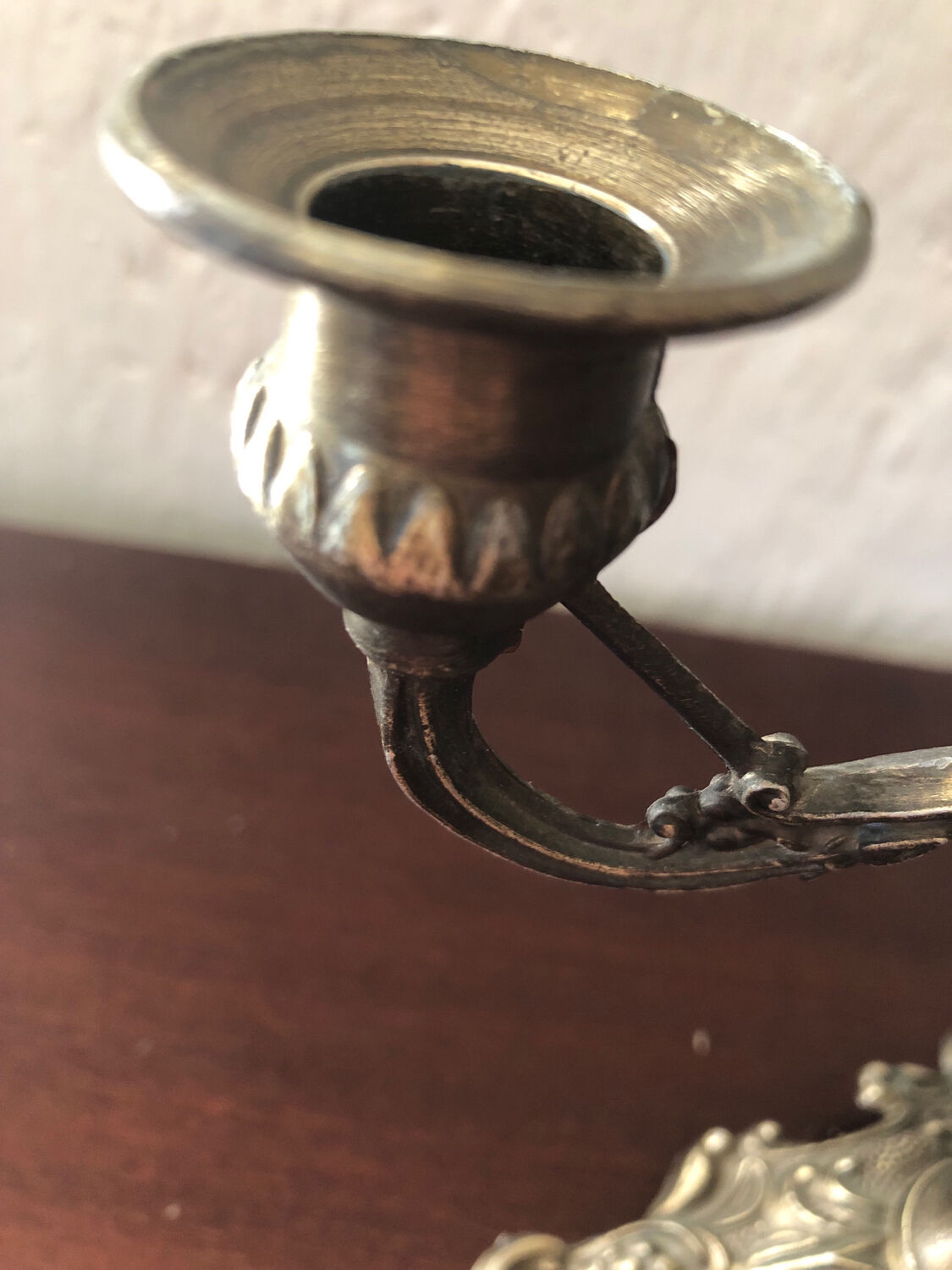 Old patinated chandelier