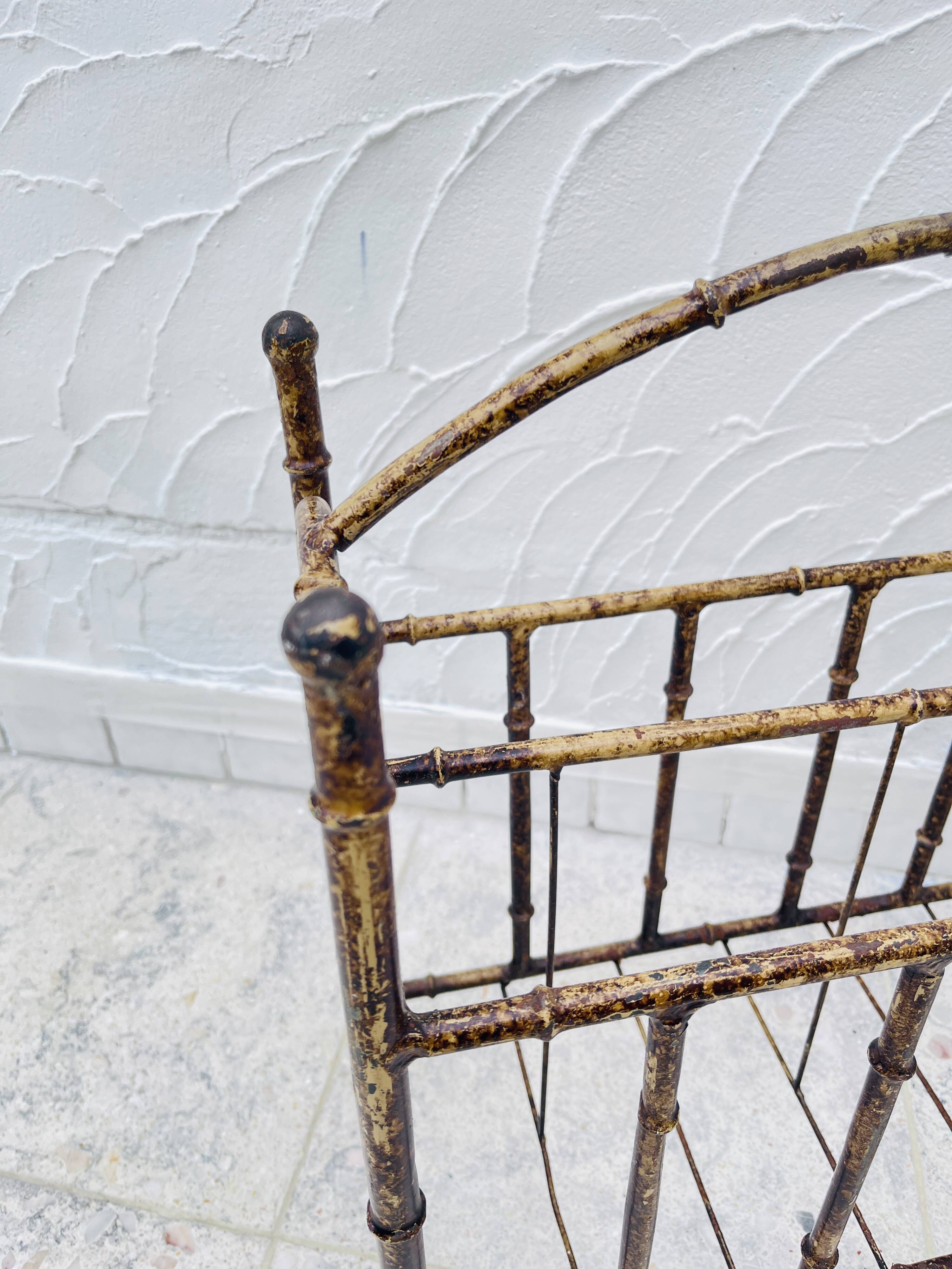 Art deco metal magazine rack