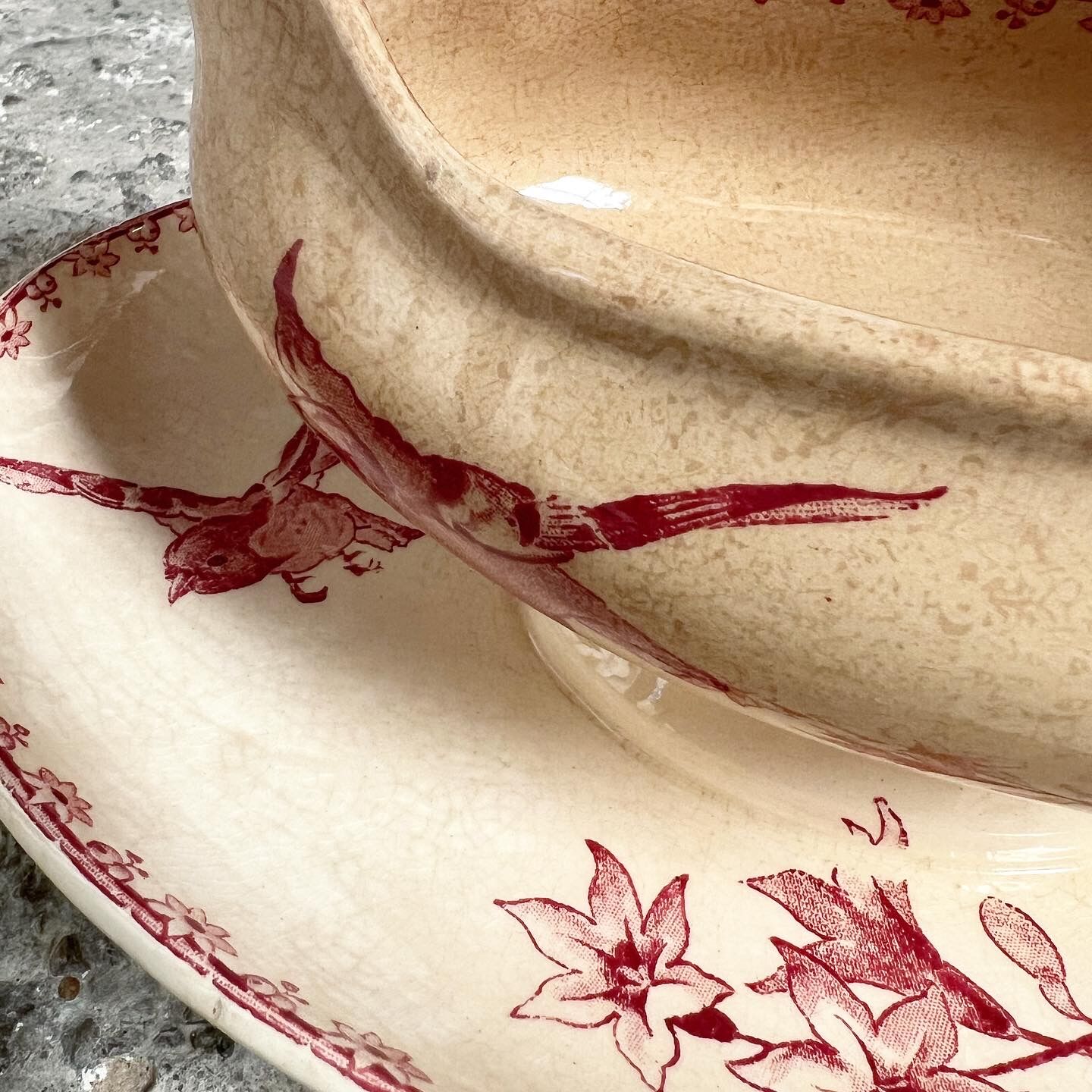 Saucière birds model Favori Sarreguemines & Digoin