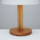 Lampe de table en bois à fut trilobé circa 1970