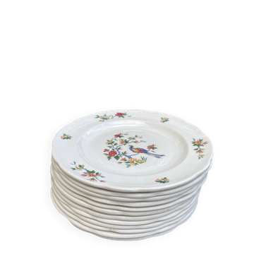 Assiettes Sarreguemines oiseaux de paradis / Phenix
