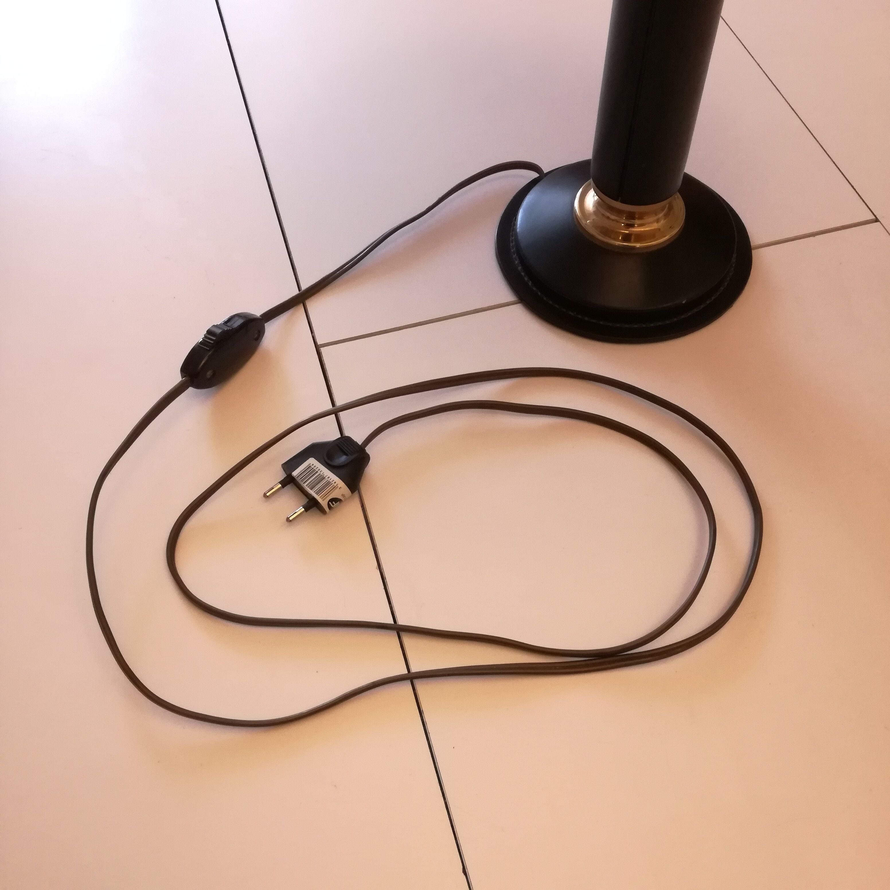 Midcentury leather lamp