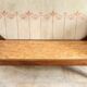 Empire style daybed (19th century) + new mattress (sleeping area 180x73cm), walnut chaise longue