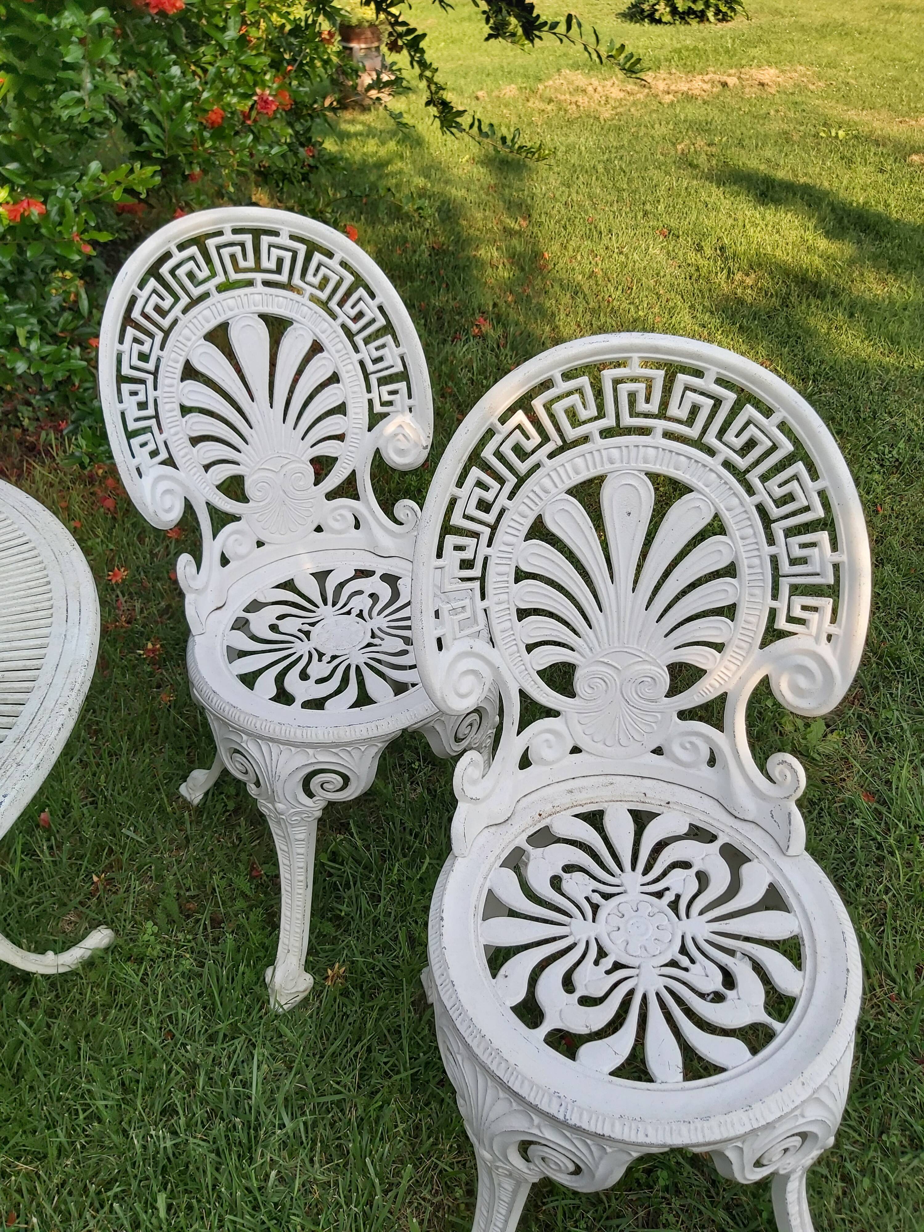 Cast aluminum garden furniture