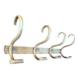Porte manteau en bois courbé, 4 crochets, ancienne patère débu