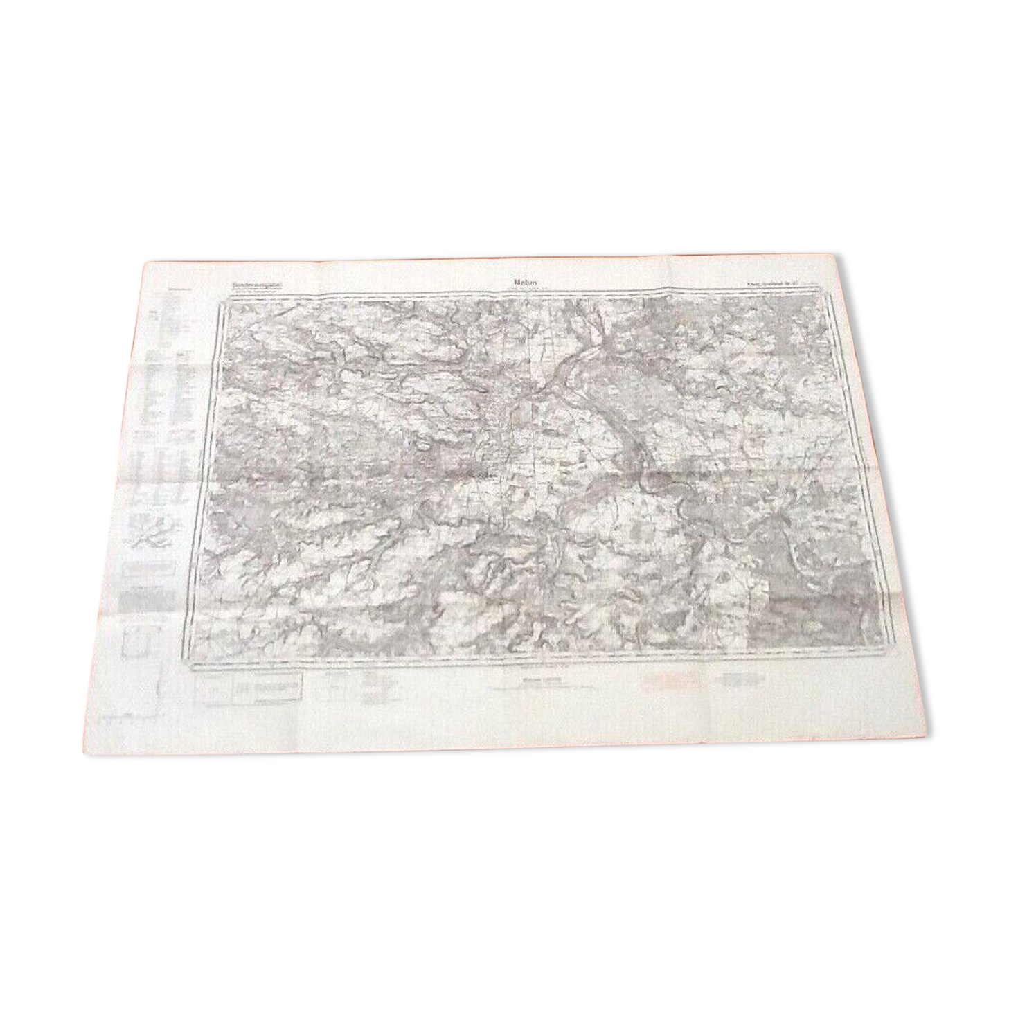 Melun (Seine-et-Marne) Red German Geographical Map : Northern War Zone