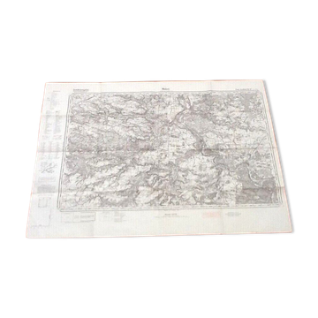 Melun (Seine-et-Marne) Red German Geographical Map : Northern War Zone