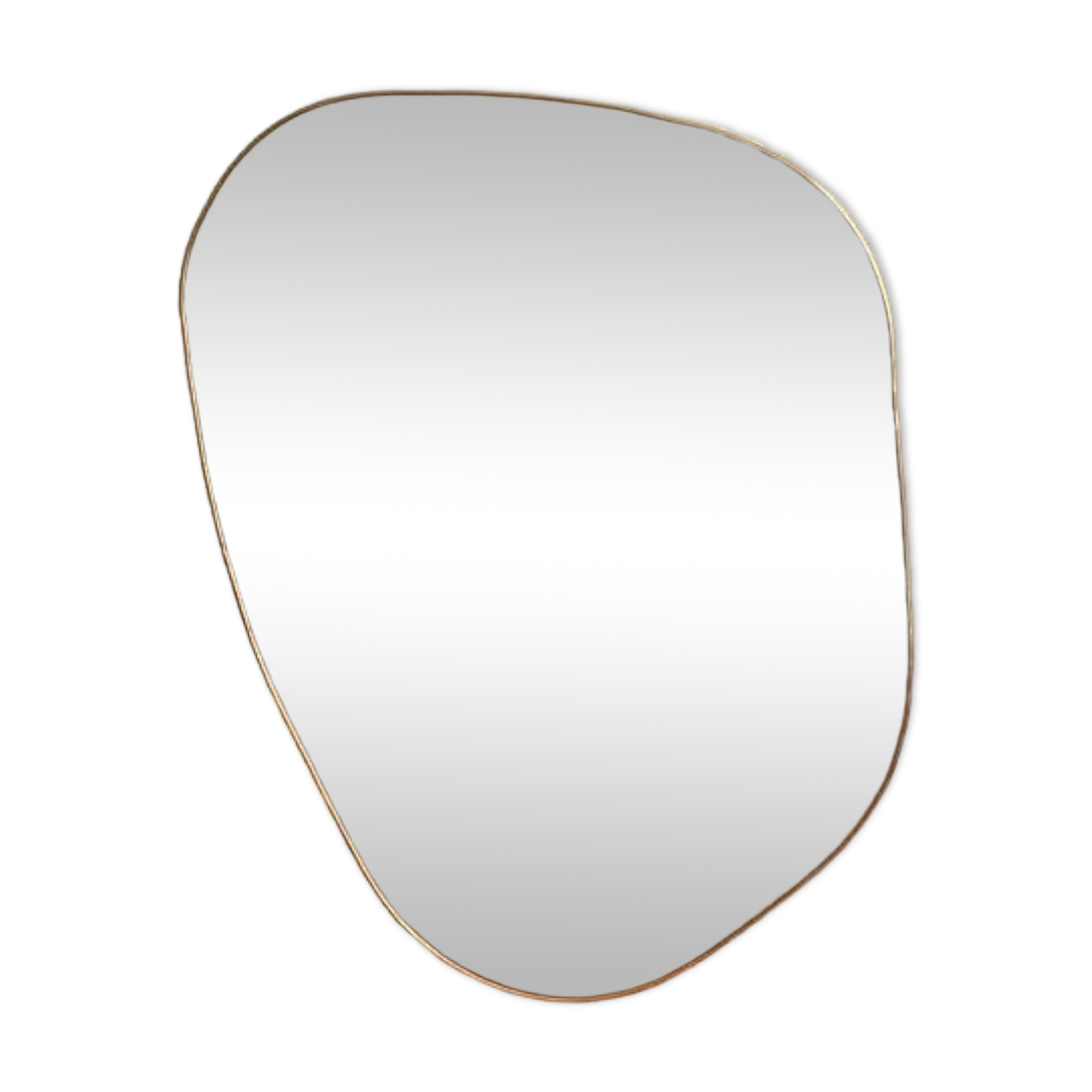 Large organic dune mirror - gold