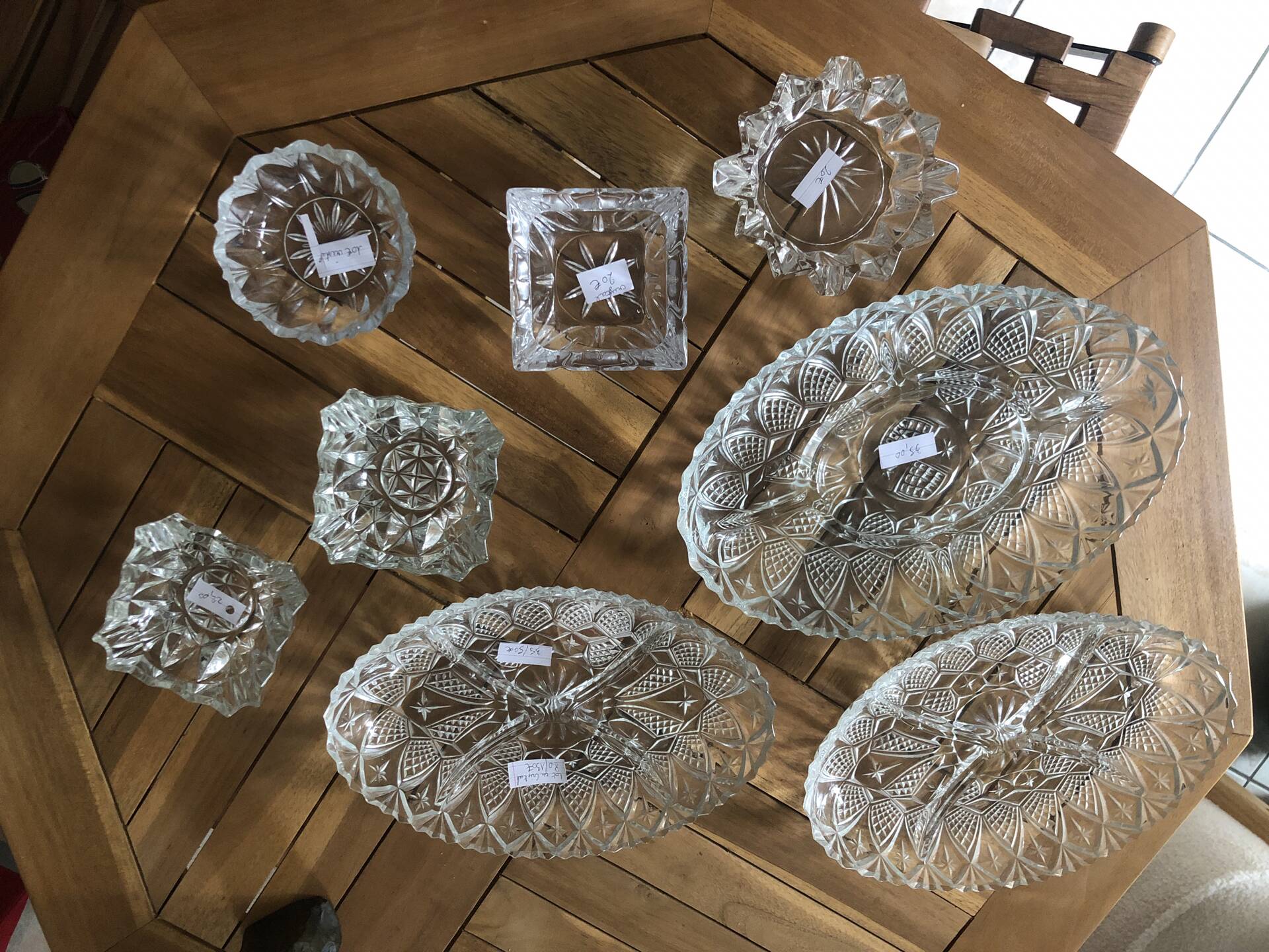 Crystal and glass set