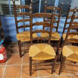 Set of 5 Picardy dining room chairs