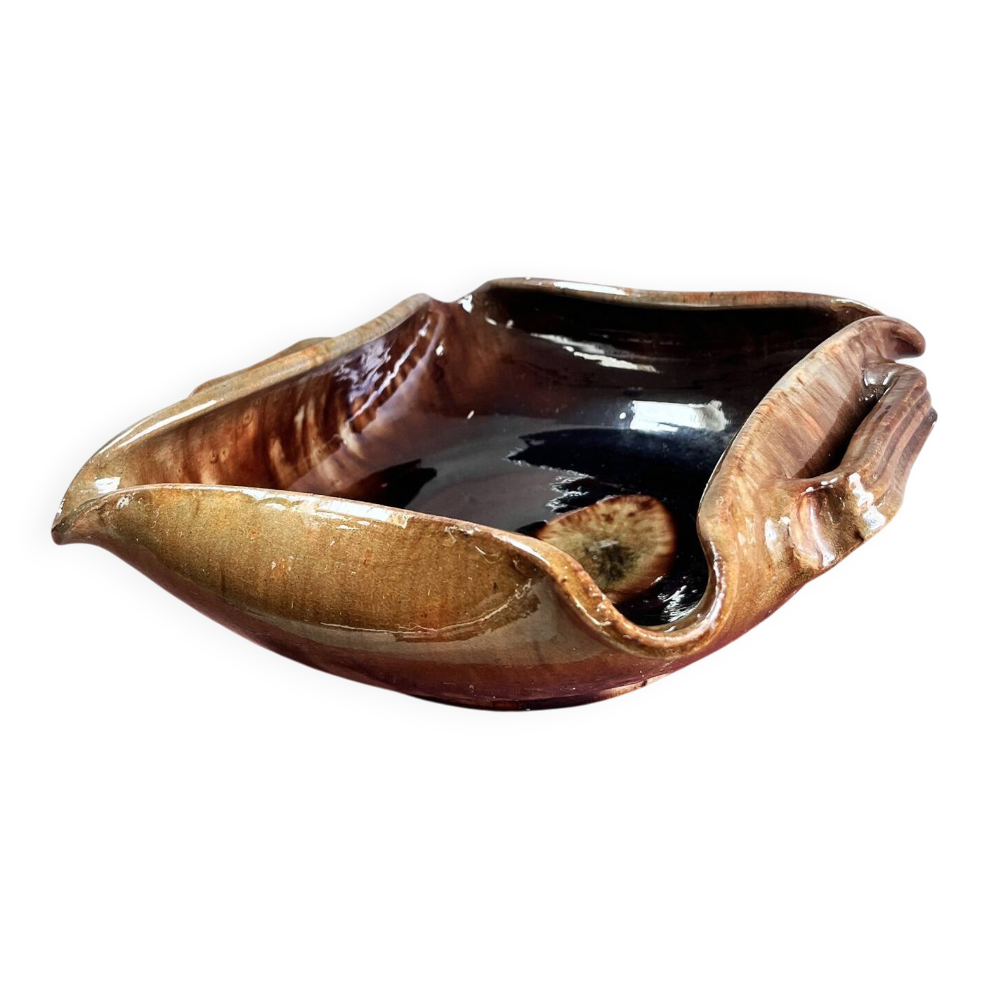 Meyssac glazed pottery cup