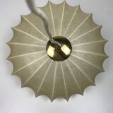 Midcentury ufo cocoon pendant lamp with brass, 1960s