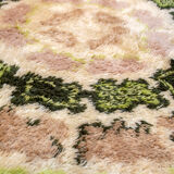 Carpet with psychedelic designs in wool Italy 70s 155x220cm