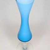 Vintage light blue and white opaline soliflore vase
