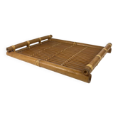Bamboo tray with handle, 1960s/70s