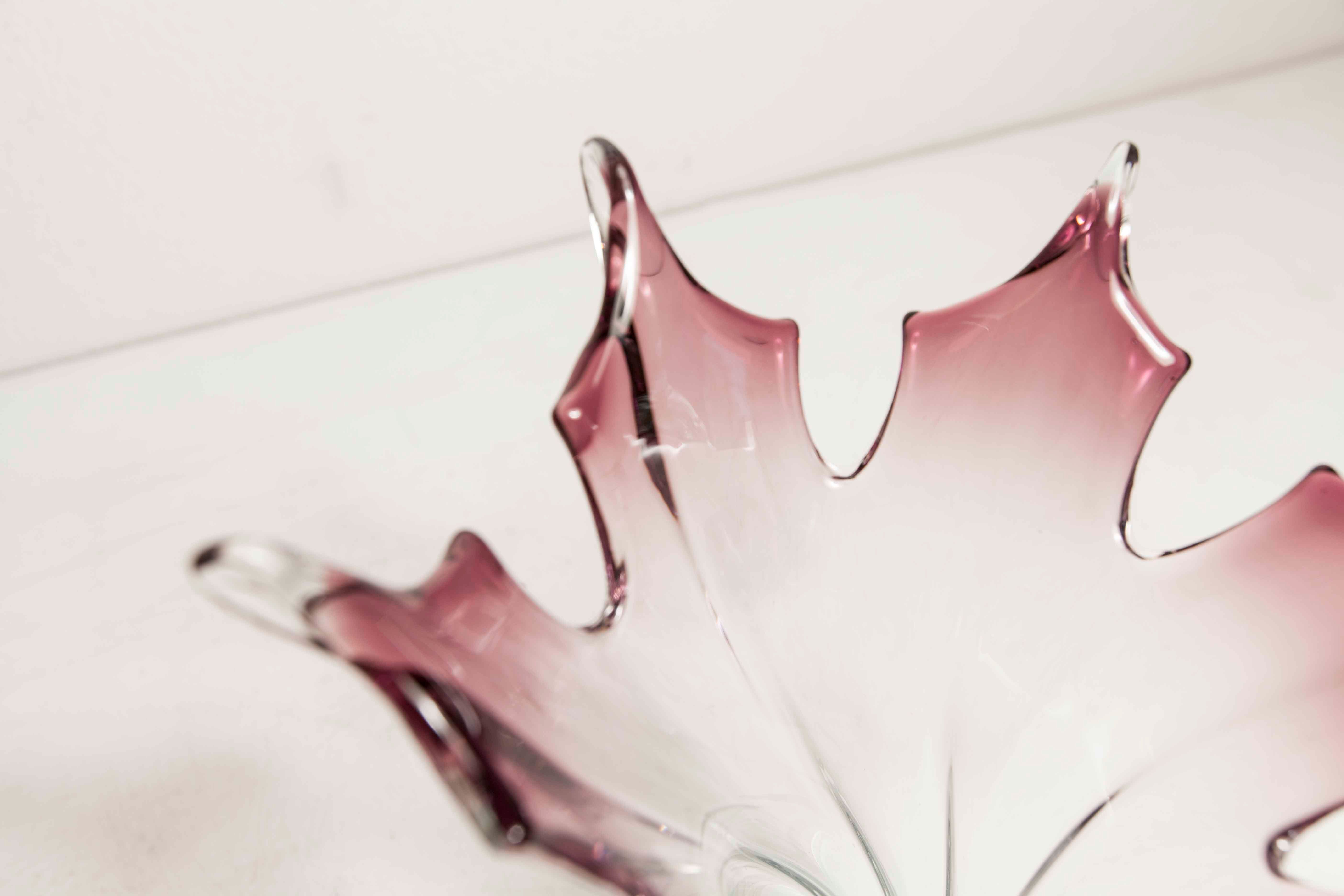 Vase in Murano glass by Fratelli Toso H 27.5cm