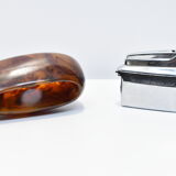 Ronson table lighter and its case