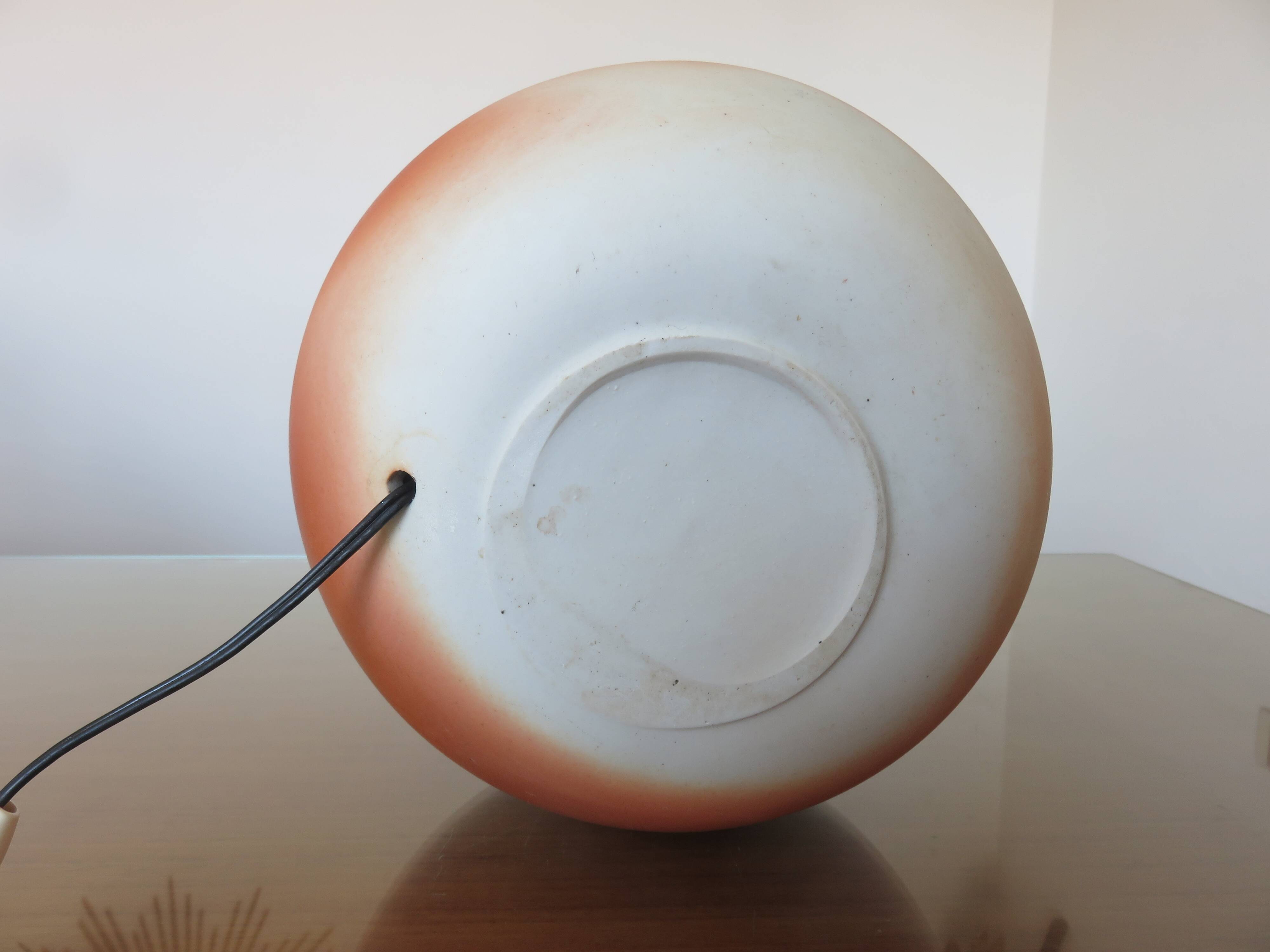 Ceramic ball lamp from the 1950s and 1960s.