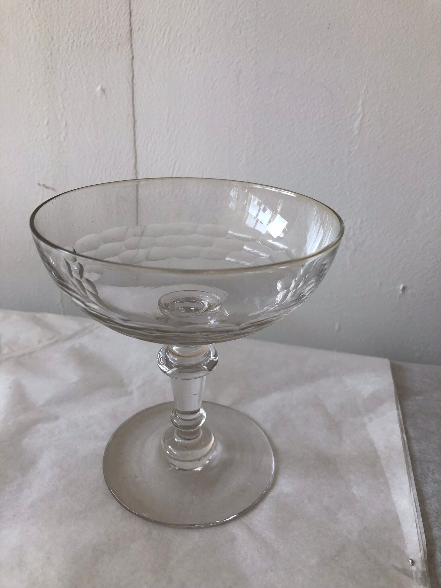 Set of 10 cuts to cristal champagne