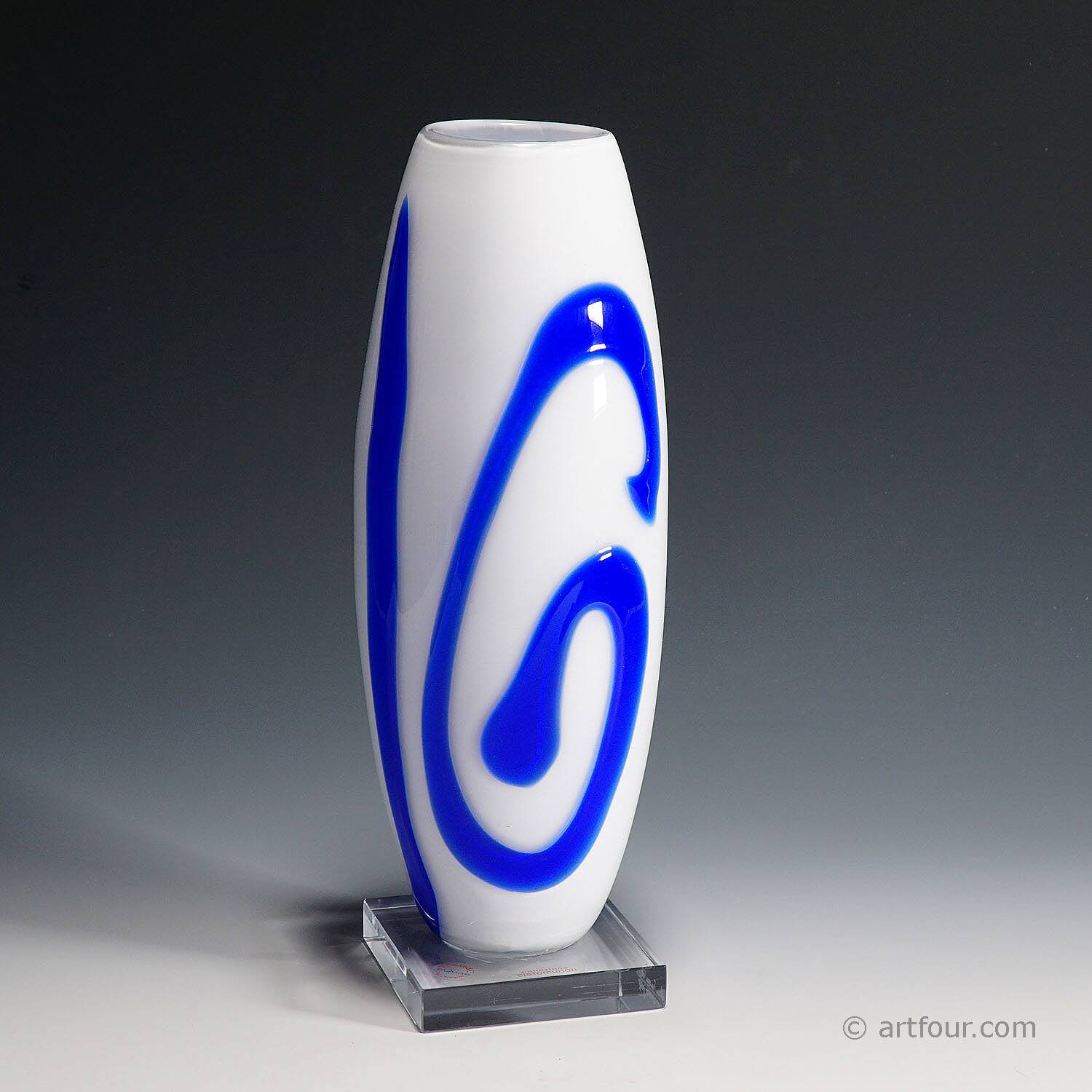 Large Murano glass art vase by Francesca Rosella for V. Nason & C.