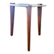 Side table "REDA" – Black metal top / Sesham legs – Moinat