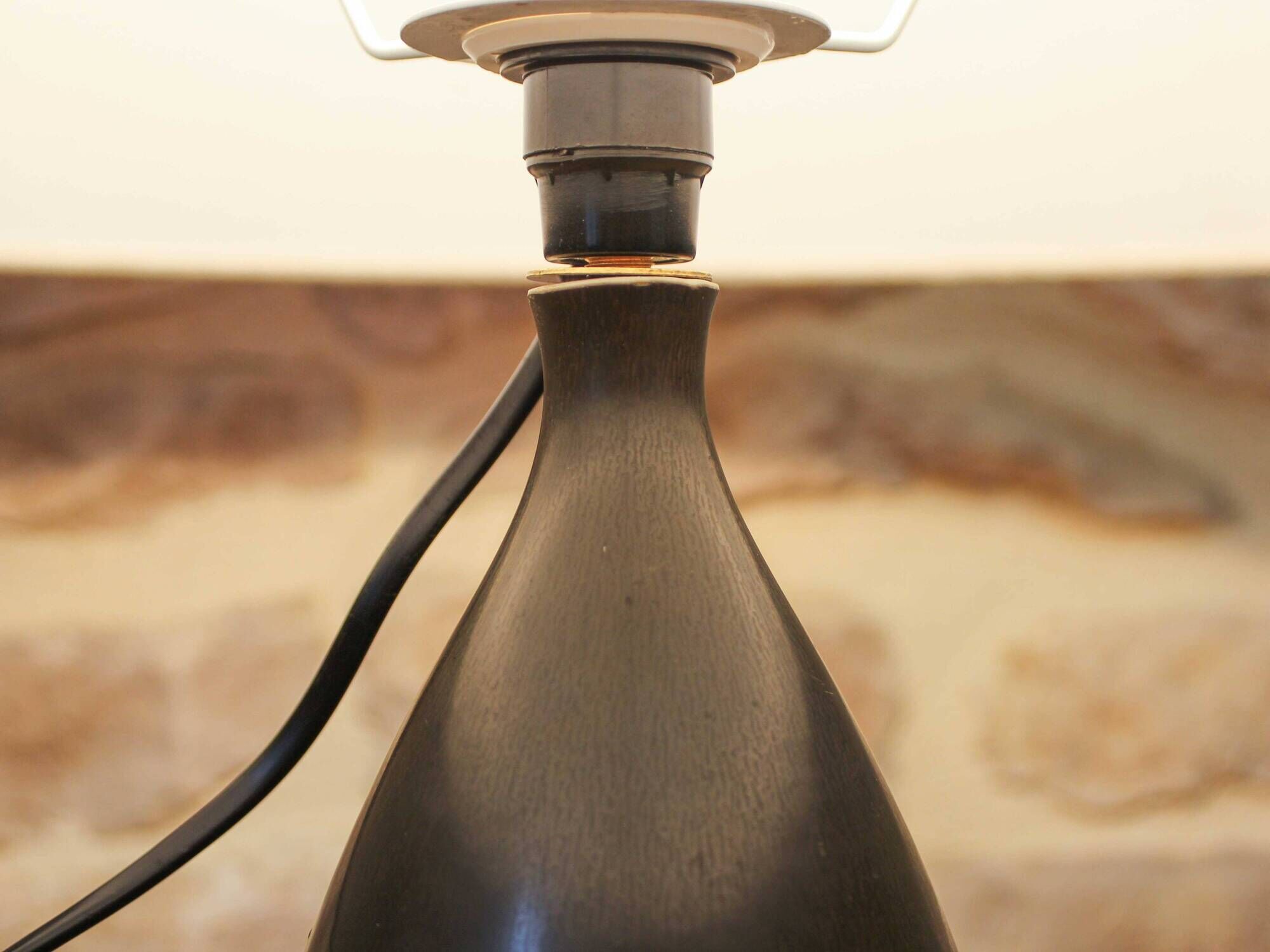Glazed ceramic lamp base by Carl-Harry Stålhane for Rörstrand.