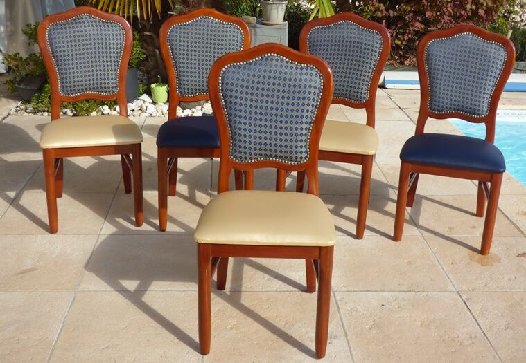 9 merisier solid wood style high chairs variegated
