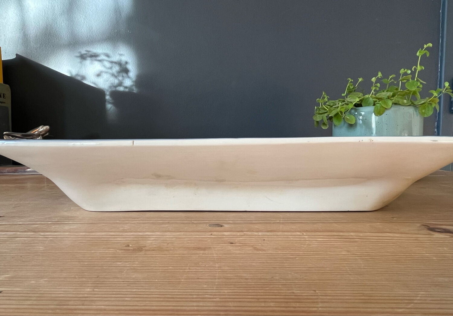 Faience asparagus dish - Digoin