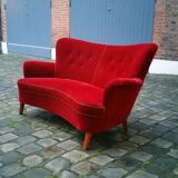 Vintage sofa Swedish year 40/50 wing arc curved Carl Malmsten