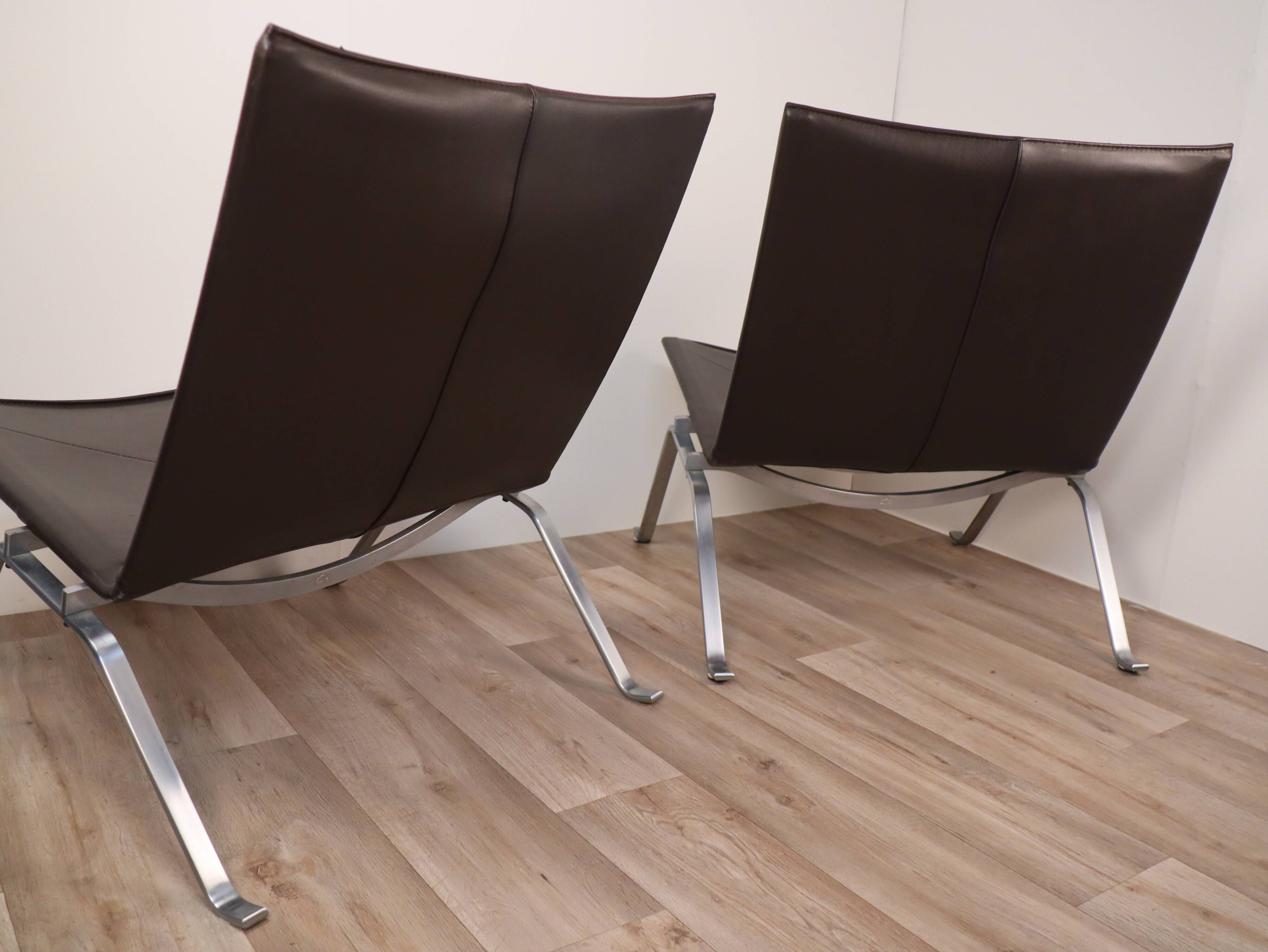 Pair of PK22 armchairs by Poul Kjaerholm for Fritz Hansen