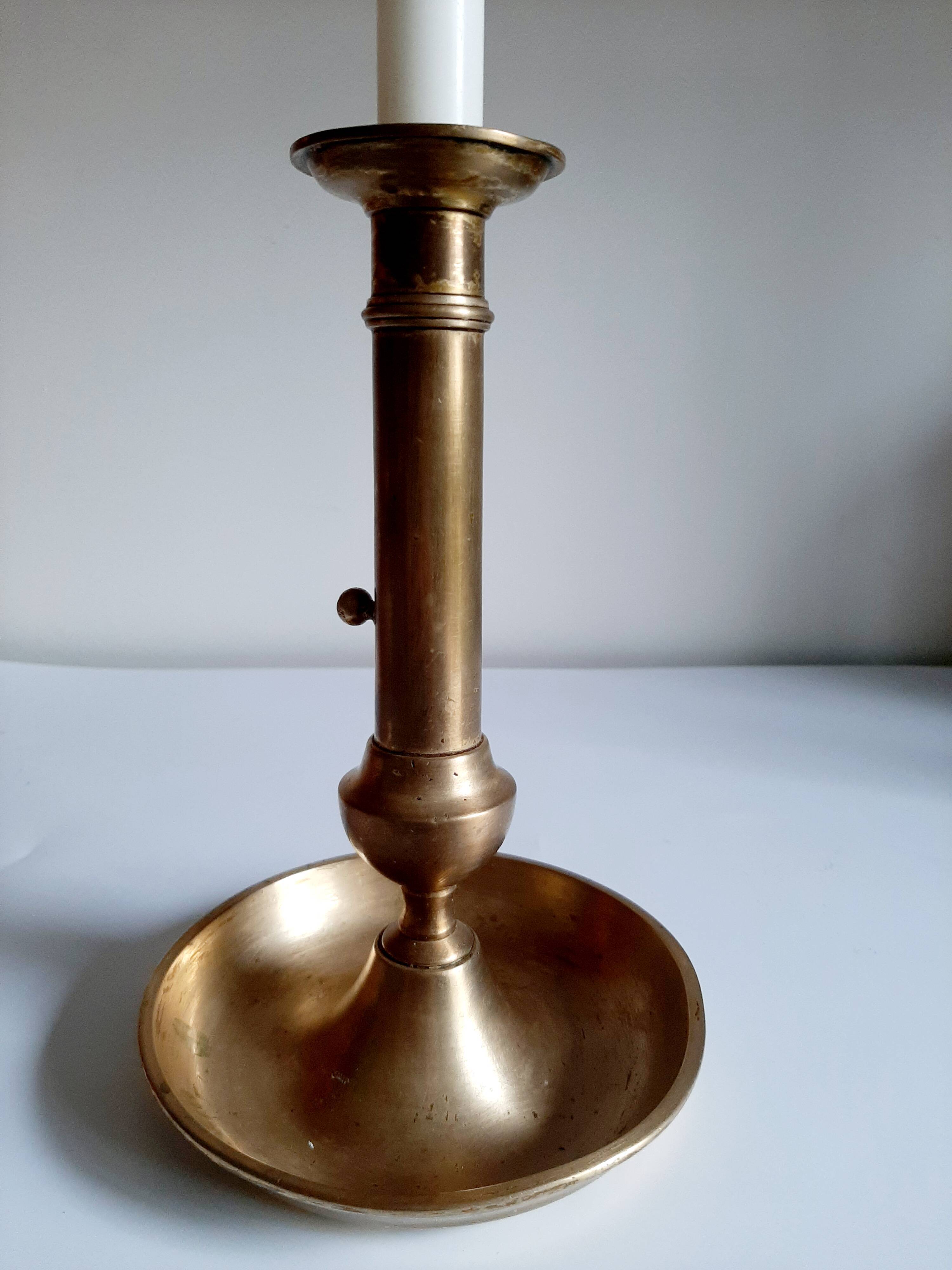 Old brass candle holder