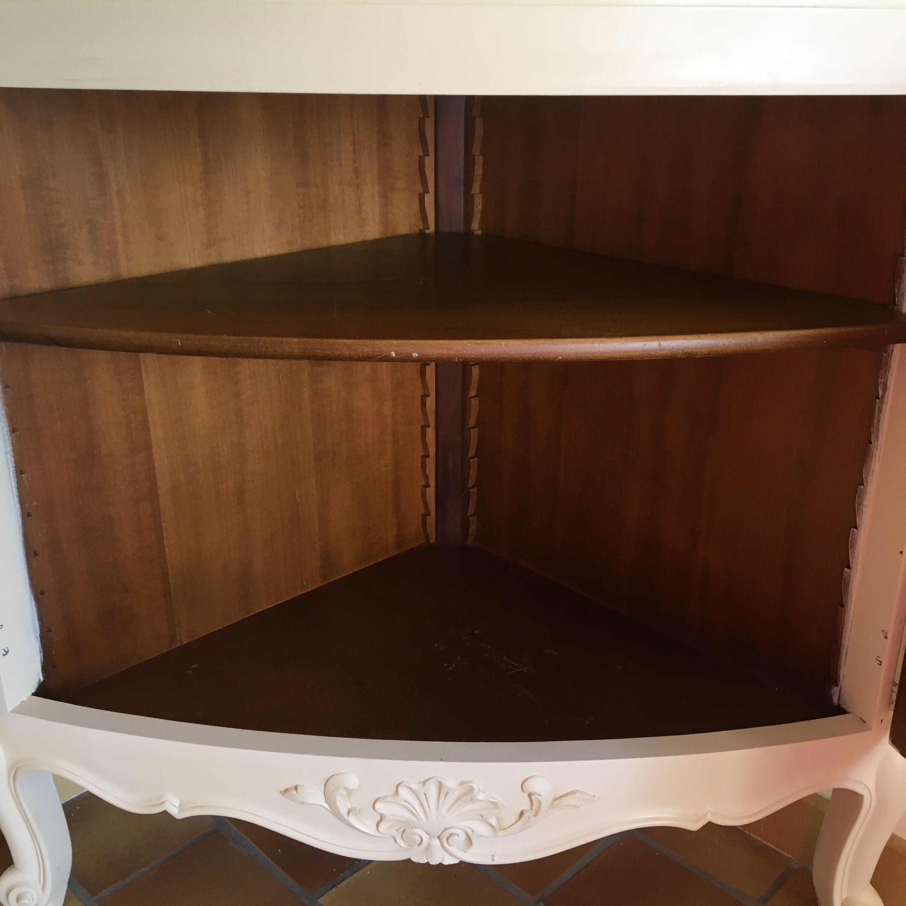 Corner furniture repainted notch Louis XV spirit