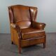 Cowhide leather armchair