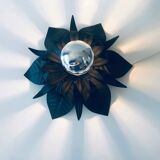 Black metal flower ceiling light