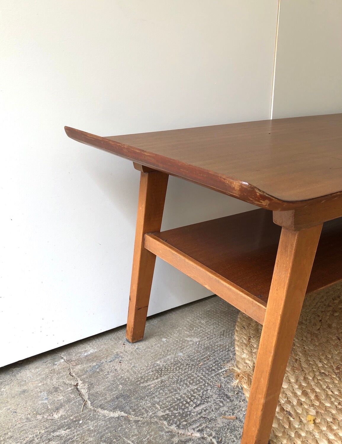 Scandinavian coffee table curved edges