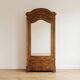 Antique oak linen cupboard with mirror