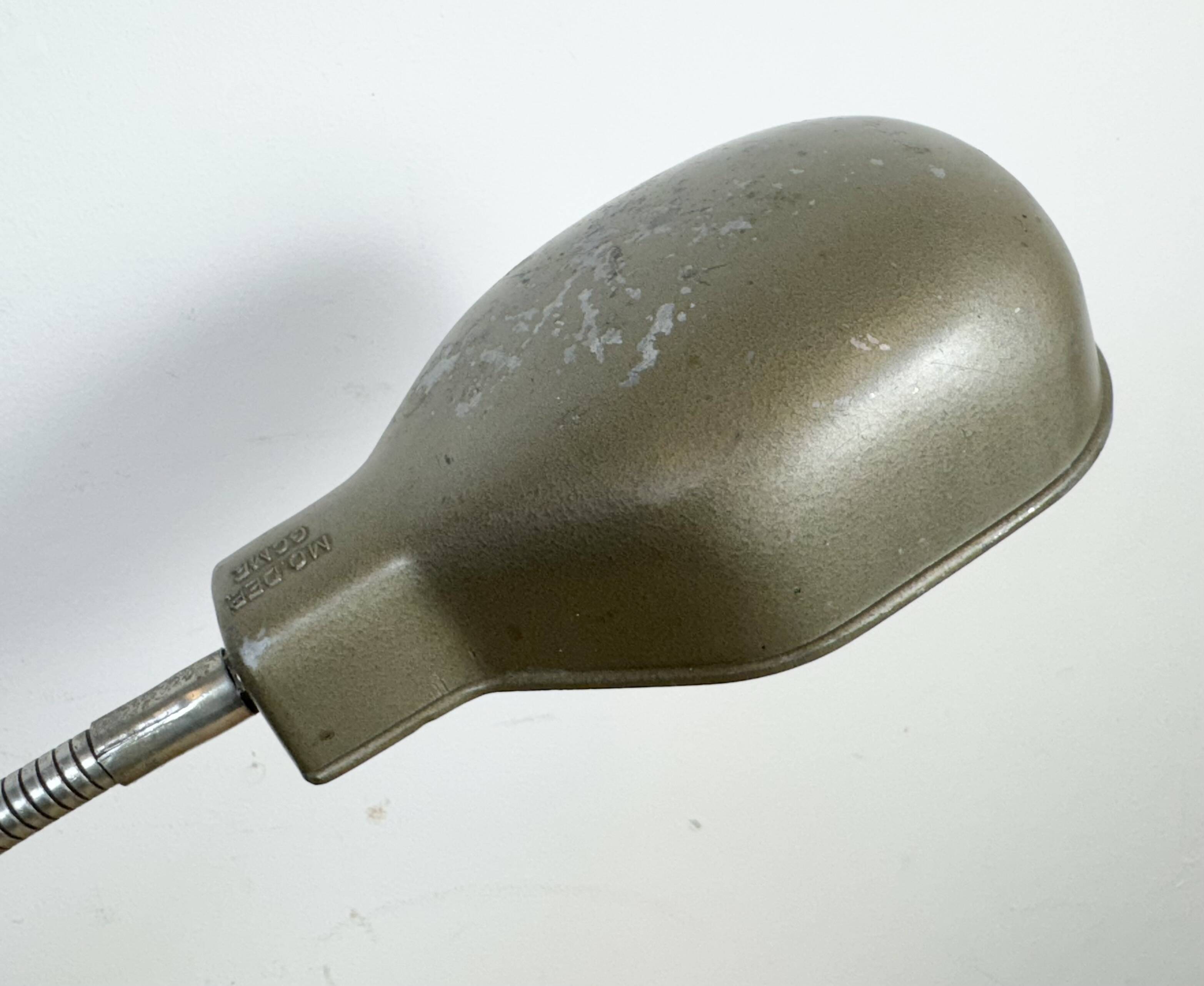 Vintage Grey Italian Gooseneck Table Lamp from GCME, 1950s