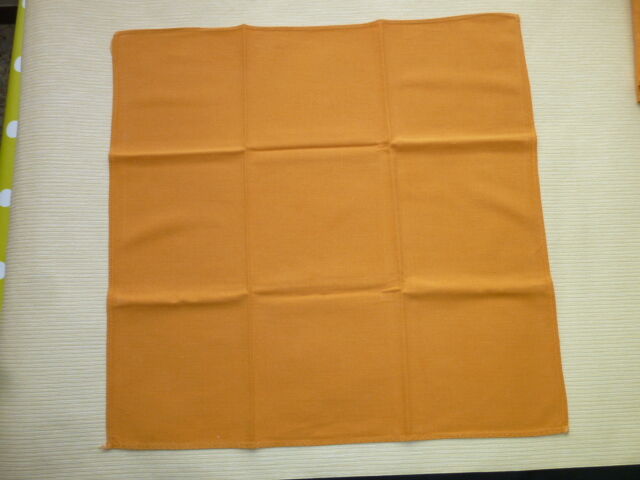 Set of 6 napkins in cotton paprika color