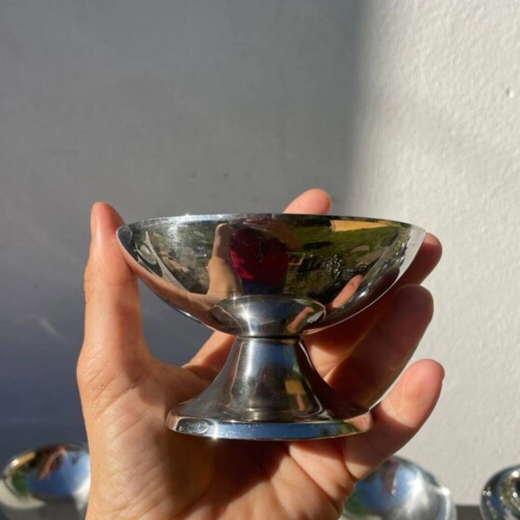 11 vintage stainless steel bowls