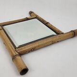 Beveled bamboo mirror, early 20th century