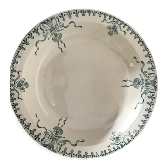 Round dish in opaque porcelain from gien
