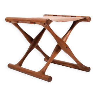 Poul Hundevad Teak  Guldhøj Folding Stool Model PH-41 1960s