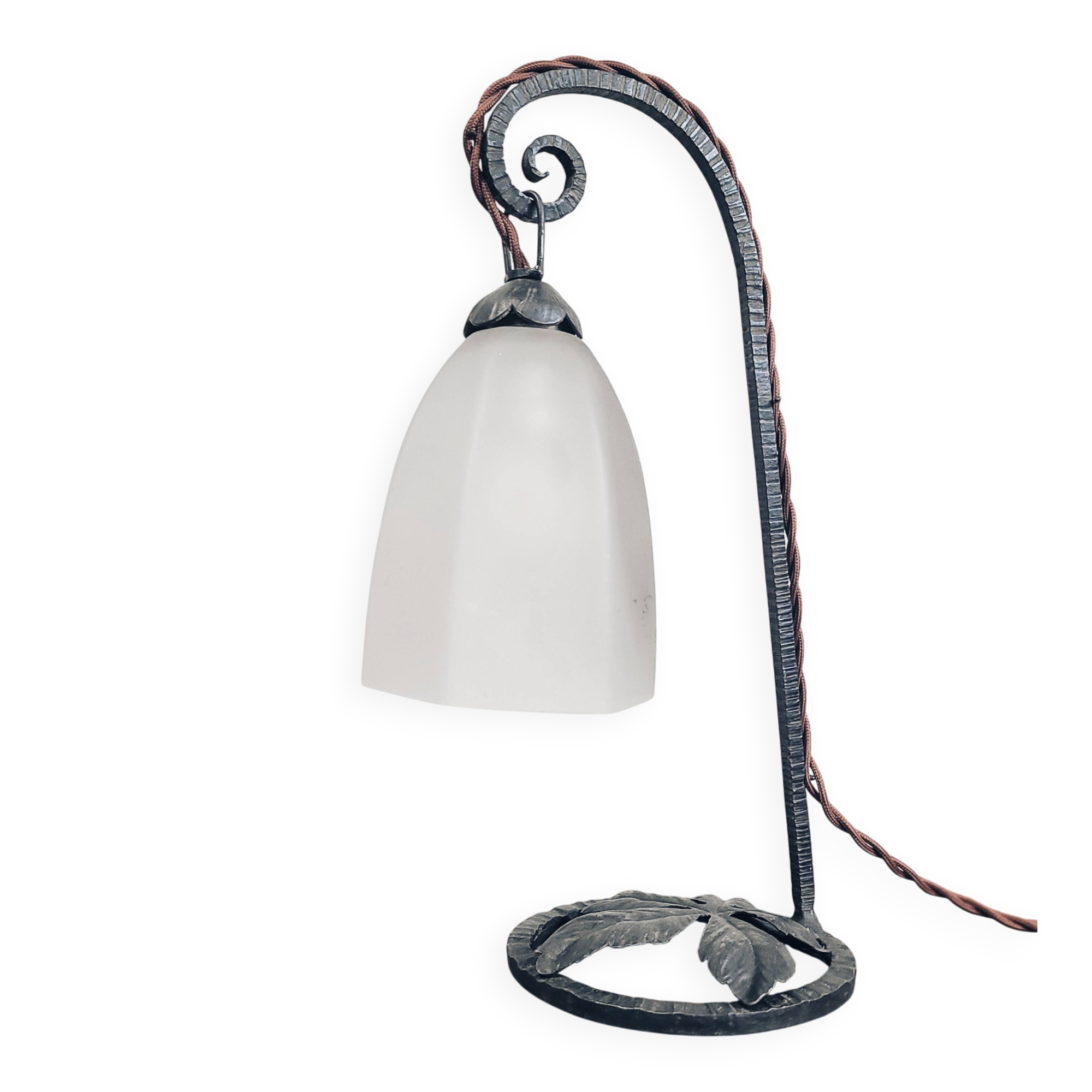 Wrought iron lamp, early 20th century